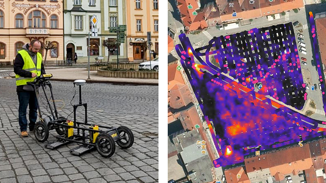 Georadarový průzkum historického náměstí: Když technologie odhaluje minulost