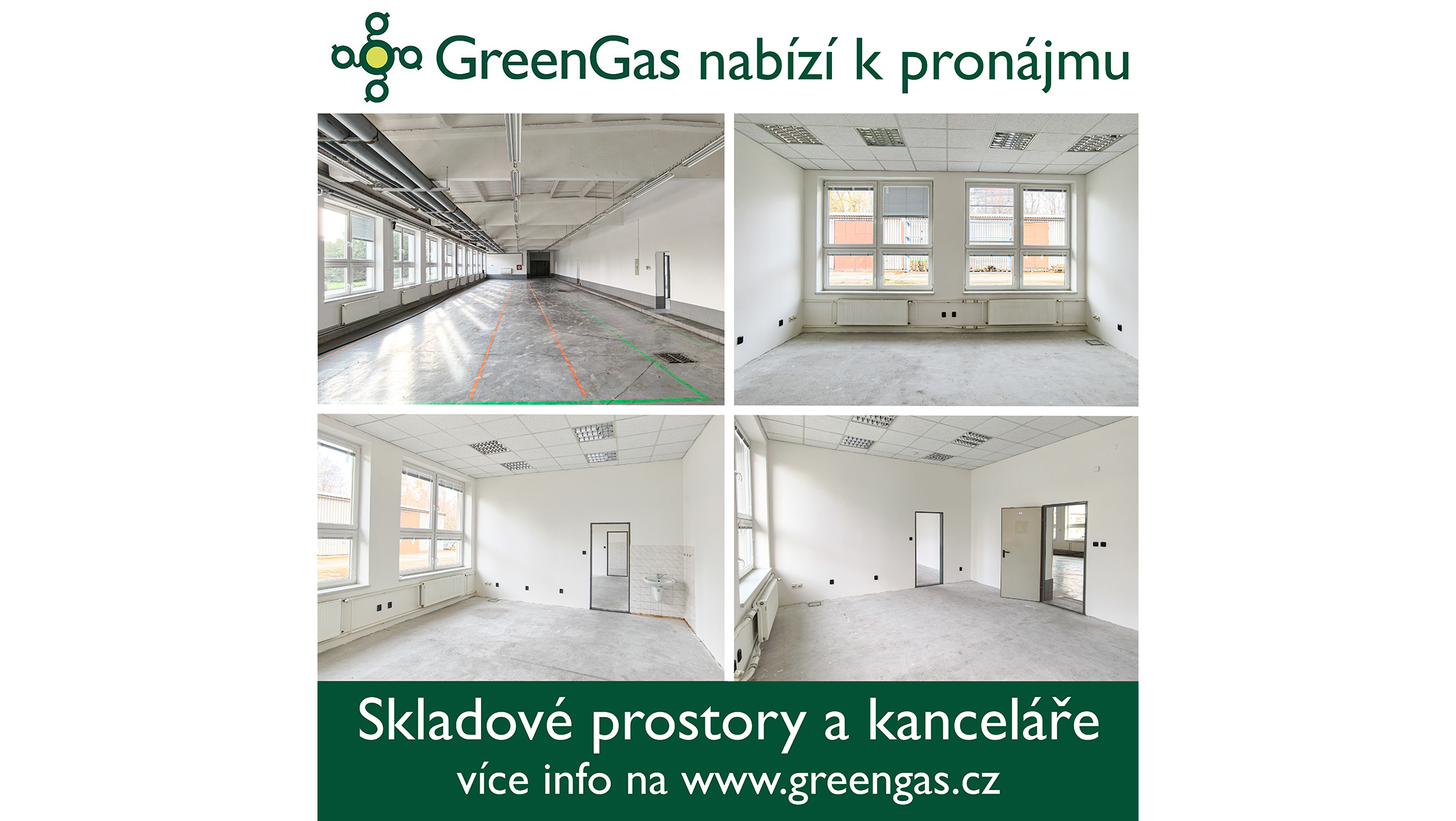 Green Gas nabízí k pronájmu moderní skladové a výrobní prostory v Paskově