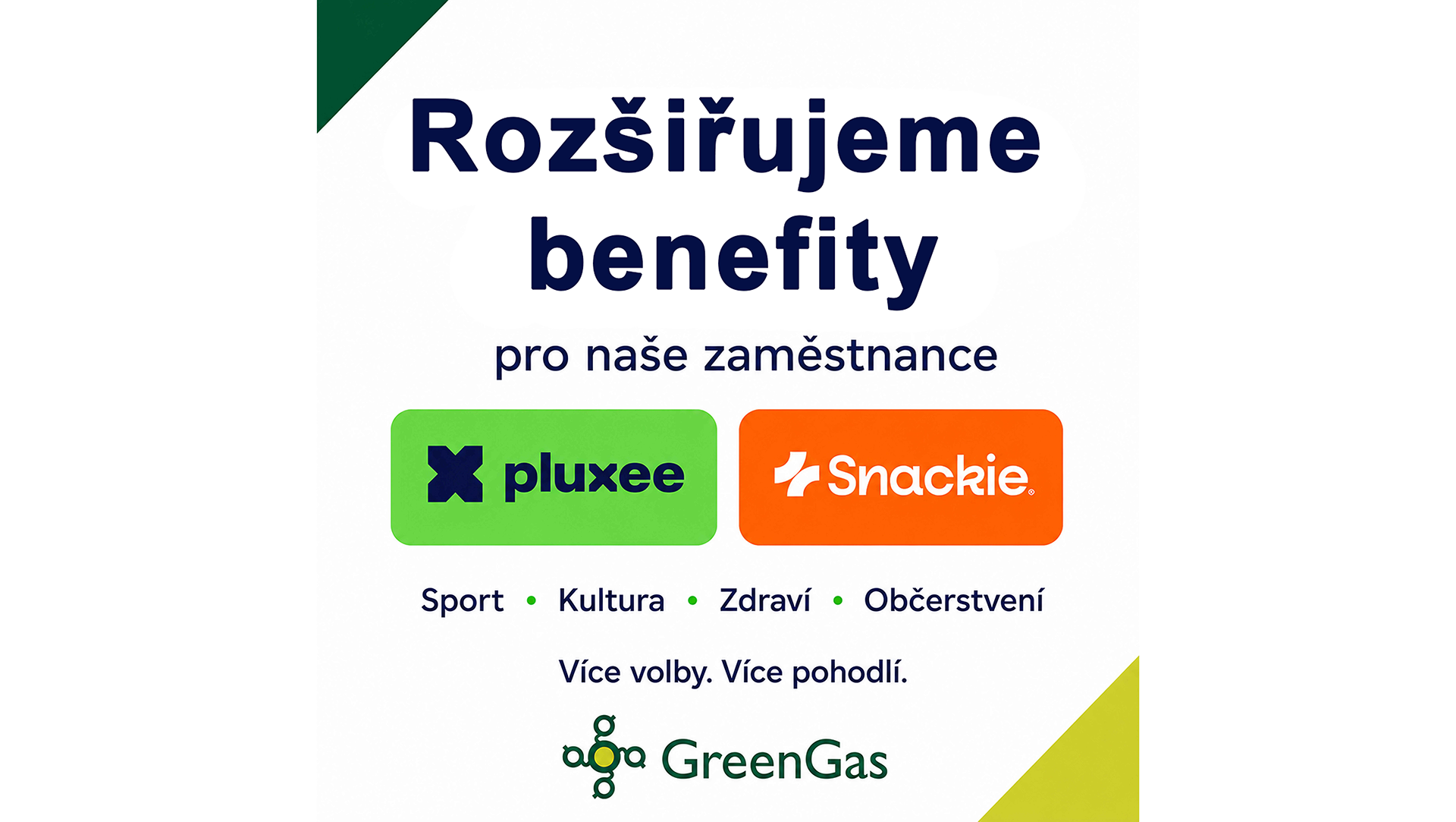 Rozšiřujeme nabídku benefitů pro naše zaměstnance